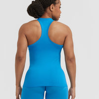 Go To Seamless Fitted High Neck Vest | Tropical Blue