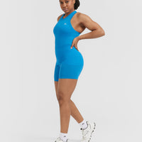 Go To Seamless Fitted High Neck Vest | Tropical Blue
