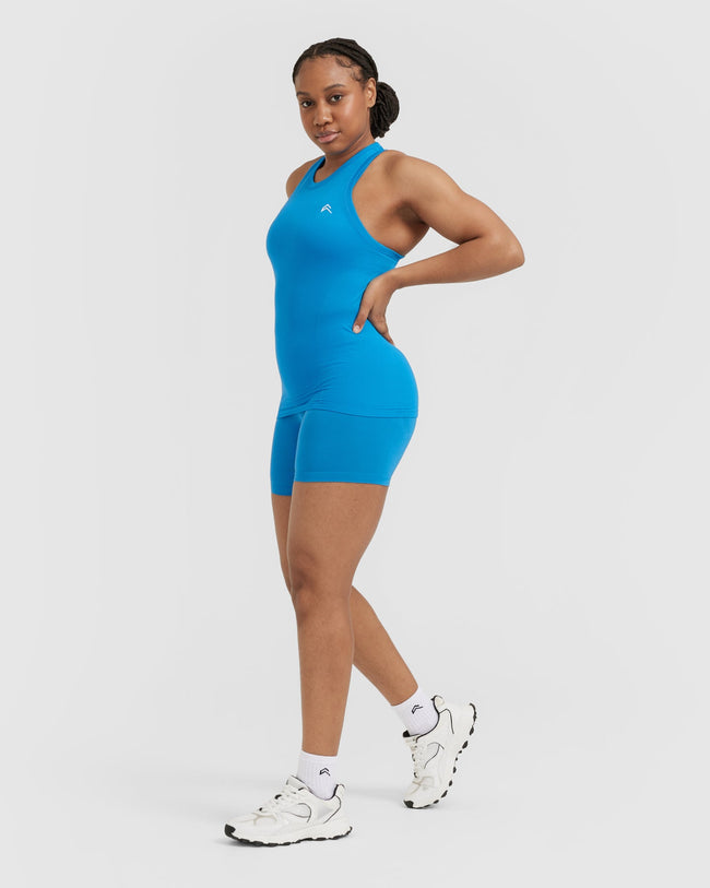 Go To Seamless Fitted High Neck Vest | Tropical Blue