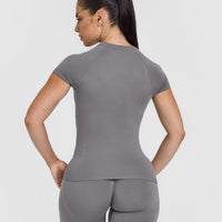 Go To Seamless Fitted Top | Ash Grey