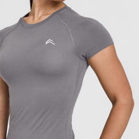 Go To Seamless Fitted Top | Ash Grey
