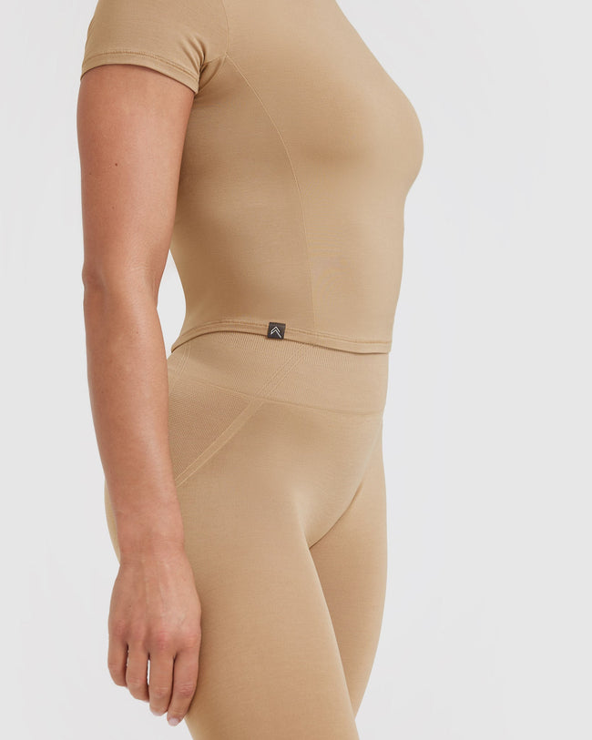 Mellow™ Soft Mid Short Sleeve T-Shirt | Dune Brown