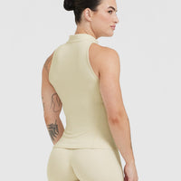 Timeless Half Zip Tank | Vanilla