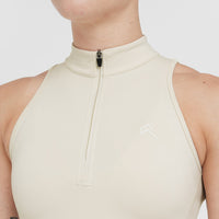 Timeless Half Zip Tank | Vanilla