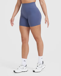 Timeless High Waisted Shorts 6" | Slate Blue