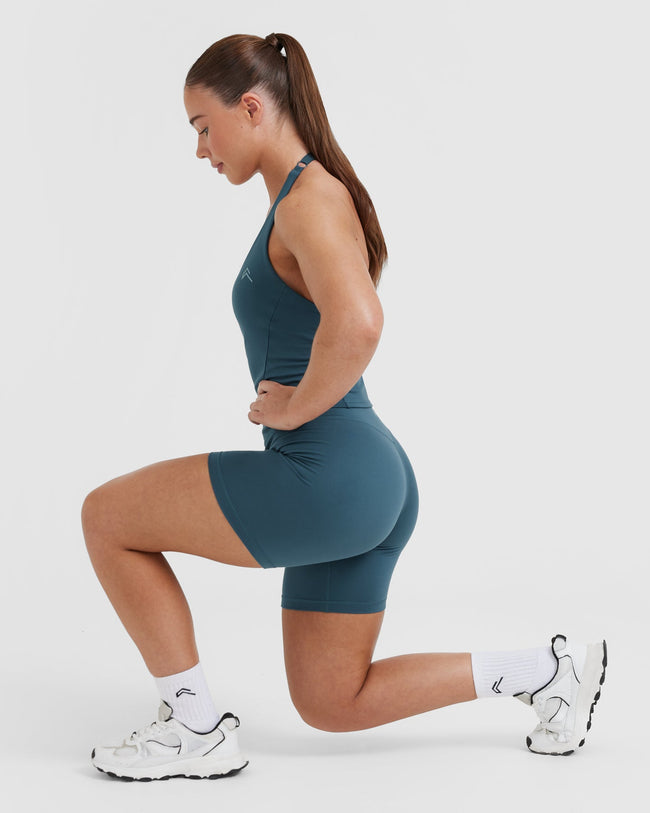 Timeless High Waisted Shorts 6" | Lake Blue