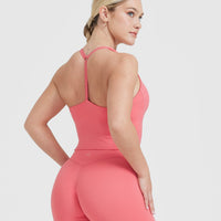 Timeless Square Neck Mid Vest | Amplify Pink