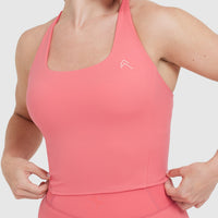 Timeless Square Neck Mid Vest | Amplify Pink