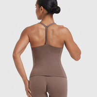 Timeless Square Neck Vest | Cool Brown