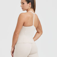 Timeless Square Neck Vest | Sand