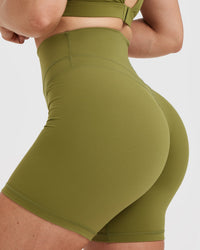 Unified High Waisted Shorts 6" | Olive Green
