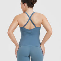 Unified V-Neck Cross Back Vest | Moonstone Blue