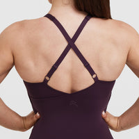 Unified V-Neck Cross Back Vest | Blackberry Purple