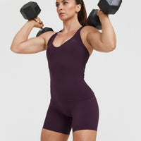 Unified V-Neck Cross Back Vest | Blackberry Purple