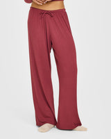 At Home Night Bottoms | Burnt Maroon Red