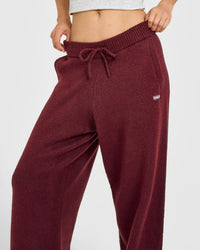 Oversized Knit Straight Leg Bottoms | Rosewood