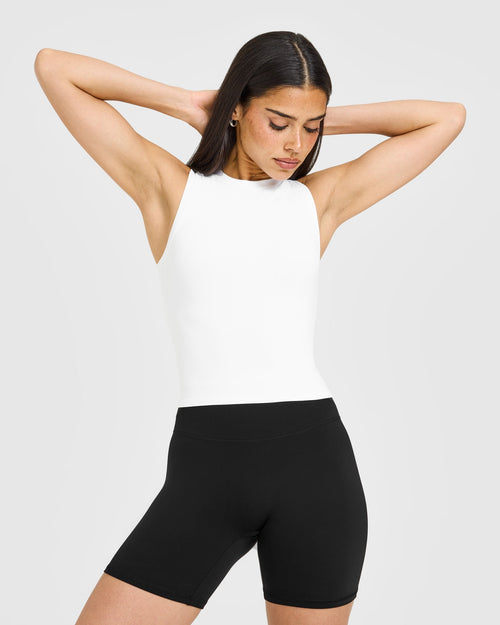 Oner Modal SoftMotion™ High Neck Mid Vest | White