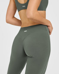 SoftMotion™ Flared Bottoms with White Logo | Dark Khaki