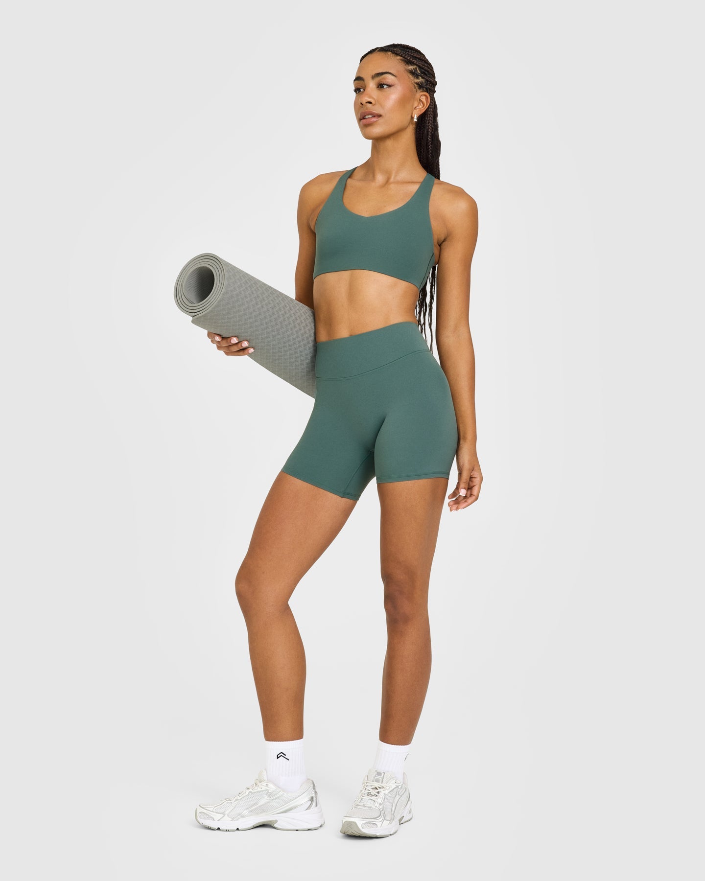 SoftMotion™ Sports Bra with White Logo | Iced Green