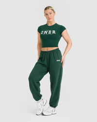 Lightweight Jogger with Printed Logo | Racing Green