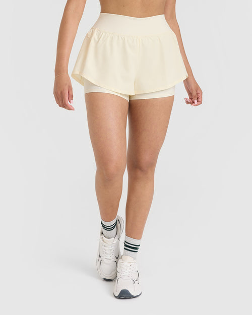 Oner Modal Unified Double Layer Shorts 5" | Off White