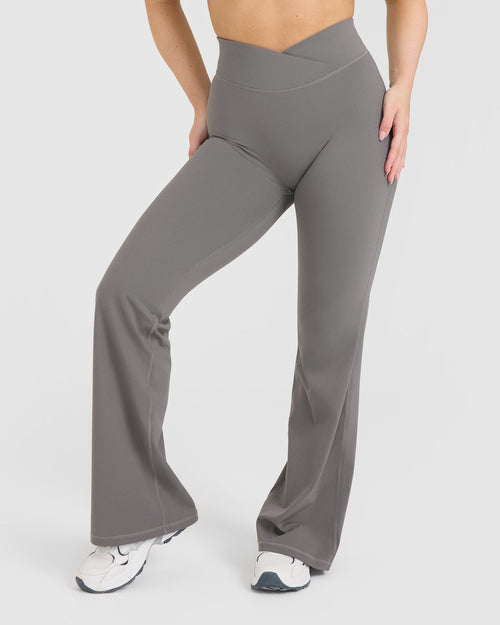 Oner Modal Unified Wrap Flared Bottoms | Ash Grey