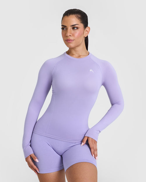 Oner Modal Go To Seamless Fitted Long Sleeve Top | Vintage Violet