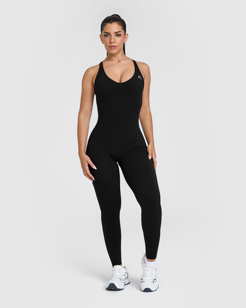 Oner Modal Unified Scoop Back All In One Long | Black