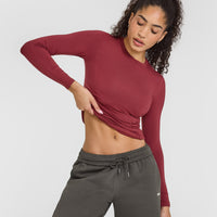 Mellow™ Soft Long Sleeve Top | Burnt Cherry
