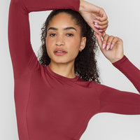 Mellow™ Soft Long Sleeve Top | Burnt Cherry