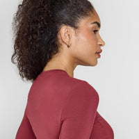 Mellow™ Soft Long Sleeve Top | Burnt Cherry