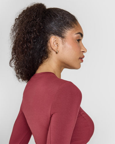 Mellow™ Soft Long Sleeve Top | Burnt Cherry