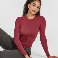 Mellow™ Soft Long Sleeve Top | Burnt Cherry