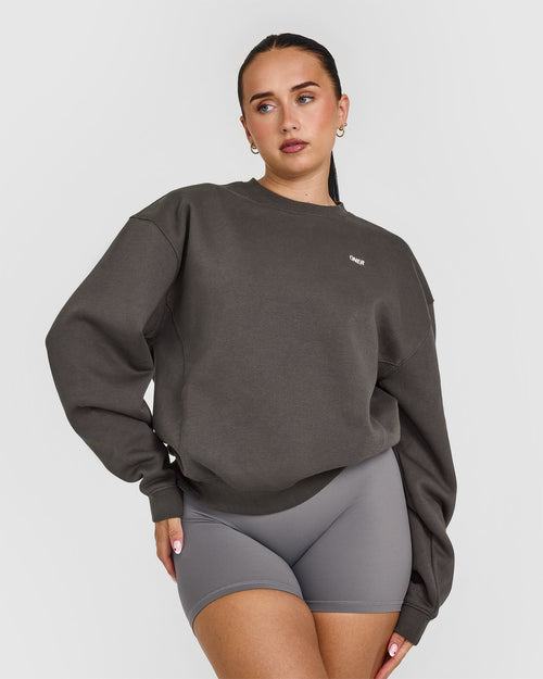 Oner Modal Foundations Crew Neck Sweatshirt | Deep Taupe