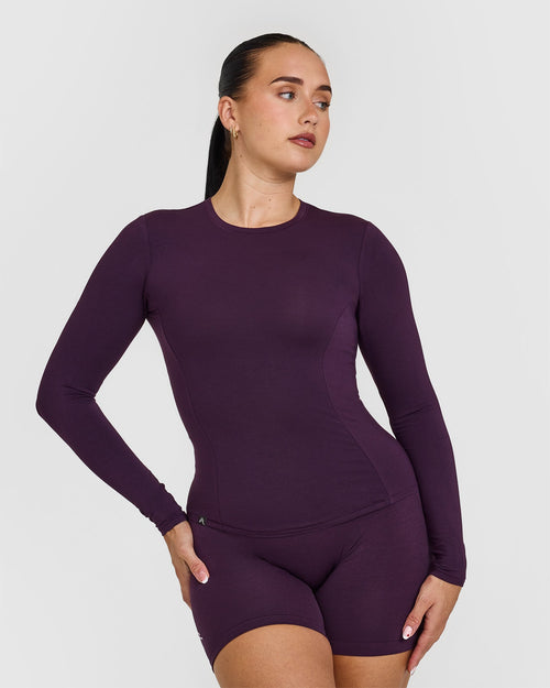 Oner Modal Mellow™ Soft Long Sleeve Top | Blackberry Purple
