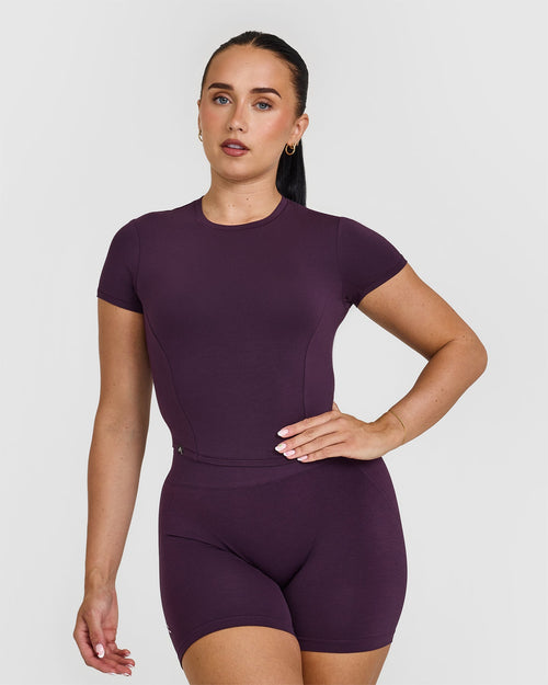 Oner Modal Mellow™ Soft Mid Short Sleeve T-Shirt | Blackberry Purple