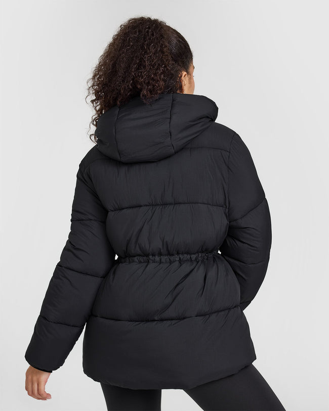 Black mid length jacket women's online