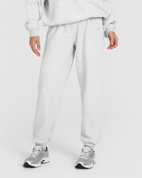 Oner Modal Mid Weight Jogger | Light Grey Marl