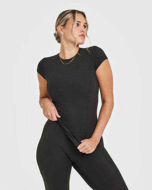 Oner Modal Mellow™ Rib T-Shirt | Soft Black