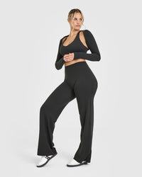 SoftMotion Long Sleeve Shrug | Soft Black