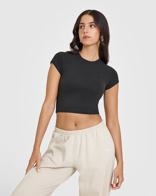 Oner Modal Cotton Icon Baby T-Shirt | Soft Black