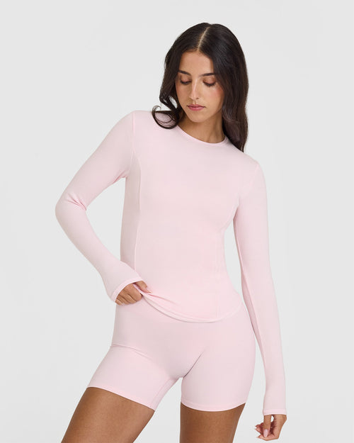 Oner Modal Mellow™ Rib Long Sleeve Top | Ballet Pink