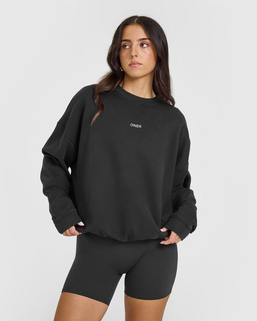 Oner Modal Mid Weight Sweatshirt | Soft Black