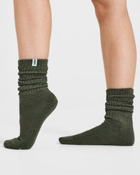 Slouchy Socks 3 Pack | Alpine Green/Sand/Grey