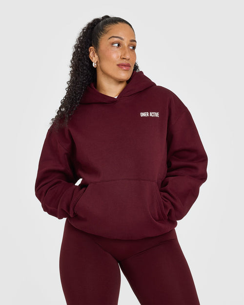Oner Modal Foundations Hoodie With Printed Graphic | Rosewood