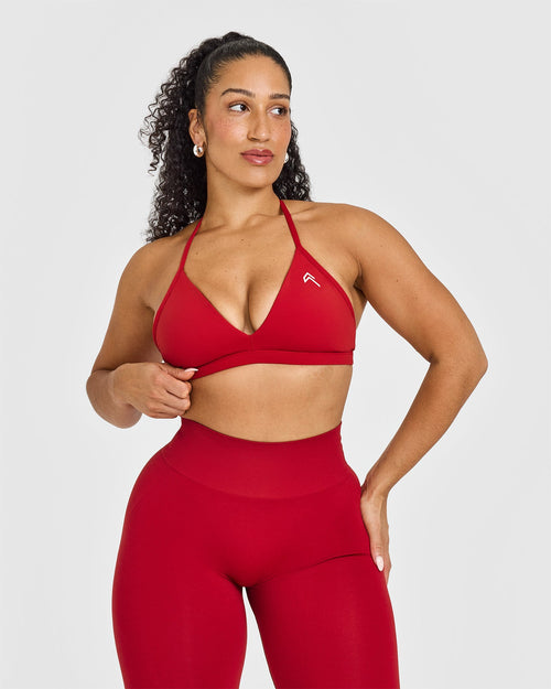 Oner Modal Unified Ultra Micro V Neck Bralette | Toasted Red