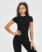 Go To Seamless Fitted Top | Black