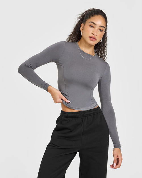 Oner Modal Mellow™ Soft Long Sleeve Top | Ash Grey