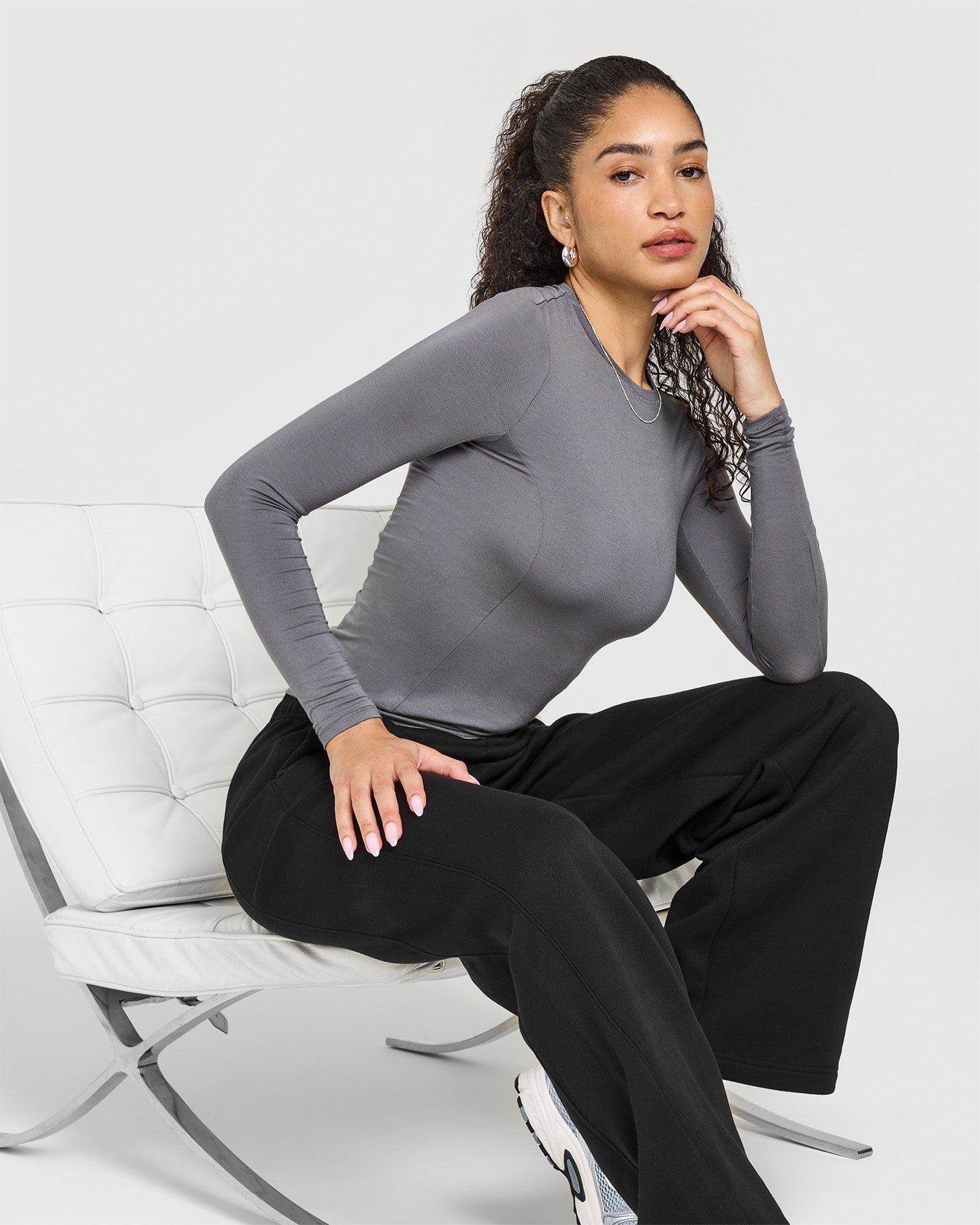Mellow™ Soft Long Sleeve Top | Ash Grey