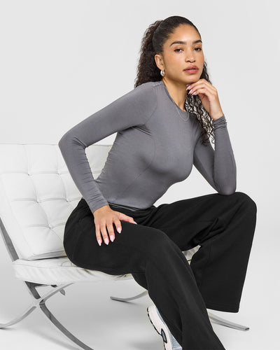 Mellow™ Soft Long Sleeve Top | Ash Grey